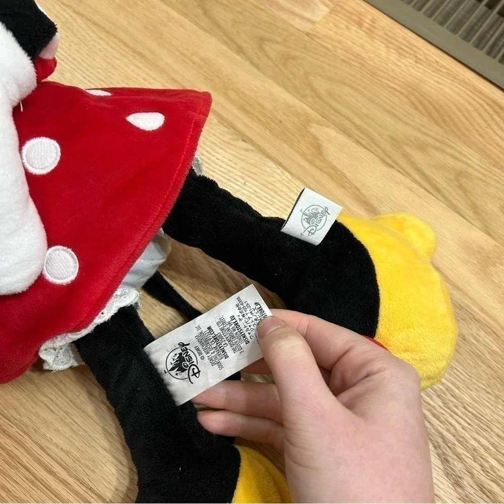 Disney Minnie Mouse Plush Red Black Stuffed Animal Large World Land Cruise